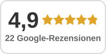 4,9 von 5 Sternen aus 22 Google-Rezensionen